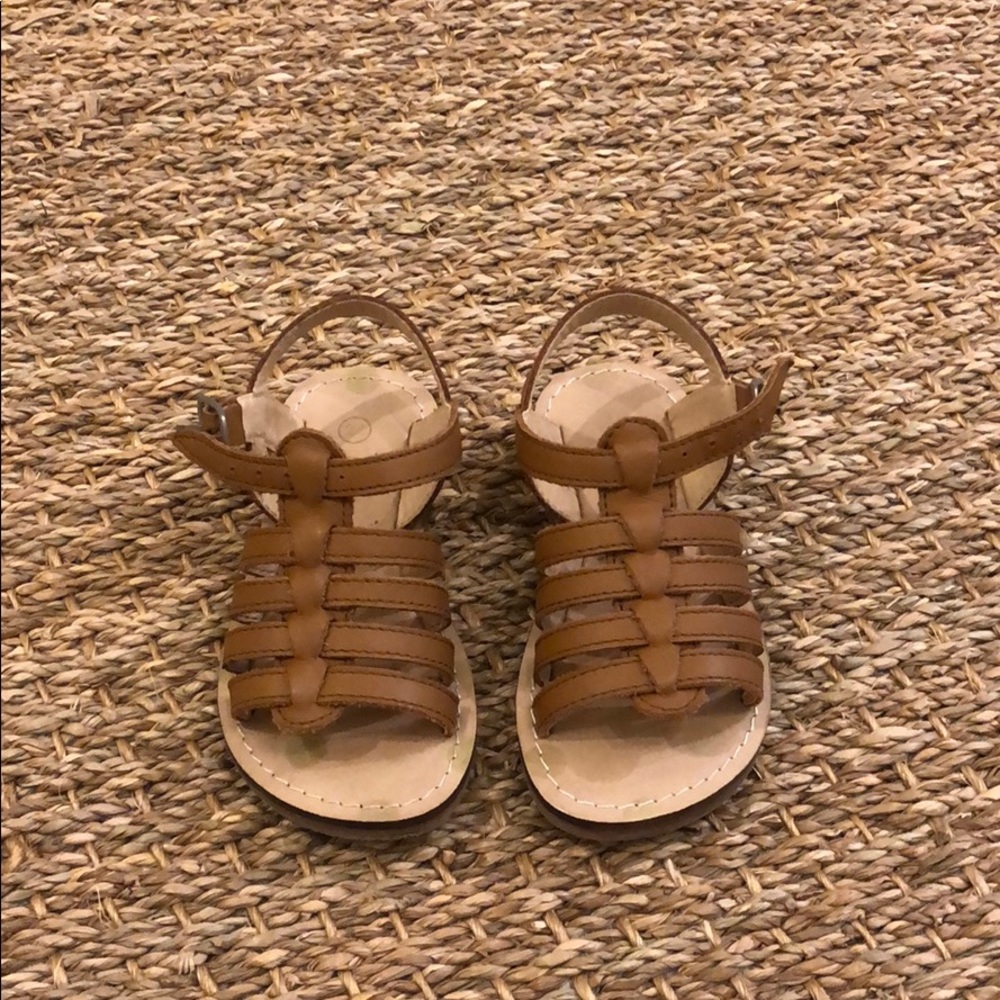 Mini Boden Leather Sandals